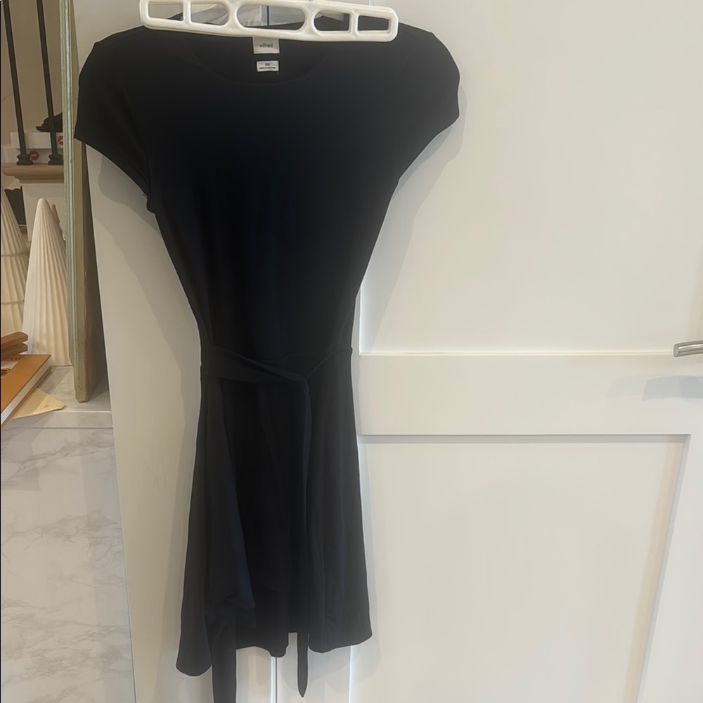 Wilfred Black Fit and Flare Mini Dress